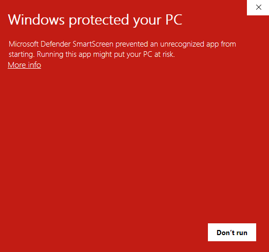 Windows によって PC が保護されました、という青い画面